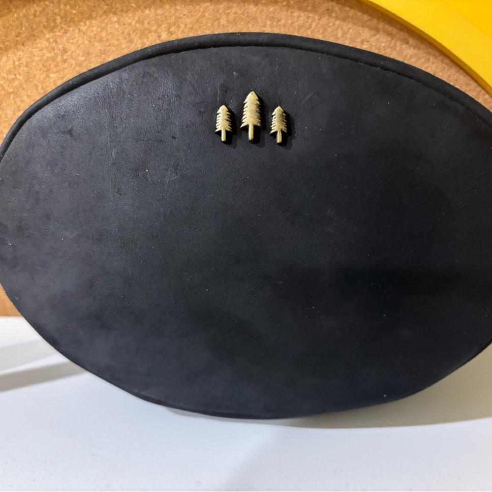 Roswell Pouch wristlet Large with brass accents in Shadow black 🦄 - Picture 3 of 8